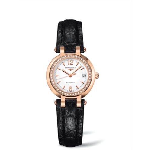 Longines PrimaLuna Automatic 26.5 Pink Gold Leather Diamond Arabic L8.111.9.16.2