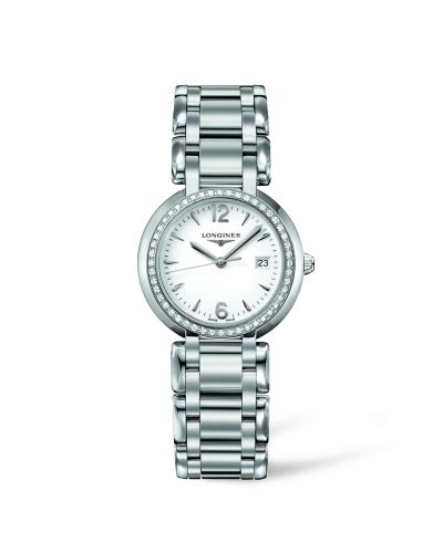 Longines PrimaLuna Quartz 30 Stainless Steel / Diamond / White / Bracelet L8.112.0.16.6