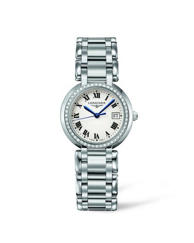 Longines PrimaLuna Quartz 30 Stainless Steel / Diamond / Silver - Roman / Bracelet L8.112.0.71.6