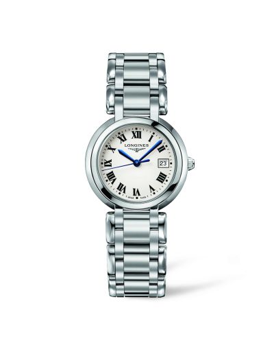 Longines PrimaLuna Quartz 30 Stainless Steel / Silver - Roman / Bracelet L8.112.4.71.6