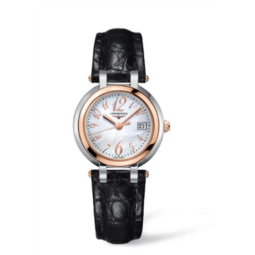 Longines PrimaLuna Quartz 30 Stainless Steel / Pink Gold / MOP - Arabic L8.112.5.83.2