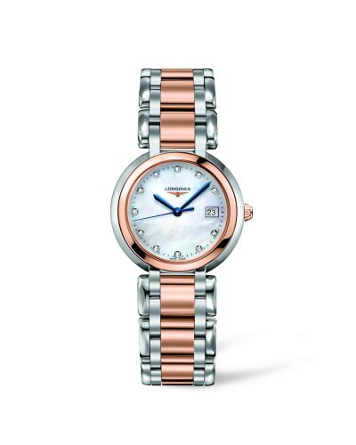 Longines PrimaLuna Quartz 30 Stainless Steel / Pink Gold / MOP L8.112.5.87.6