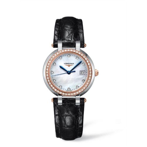 Longines PrimaLuna Quartz 30 Stainless Steel / Pink Gold / Diamond / MOP L8.112.5.89.2