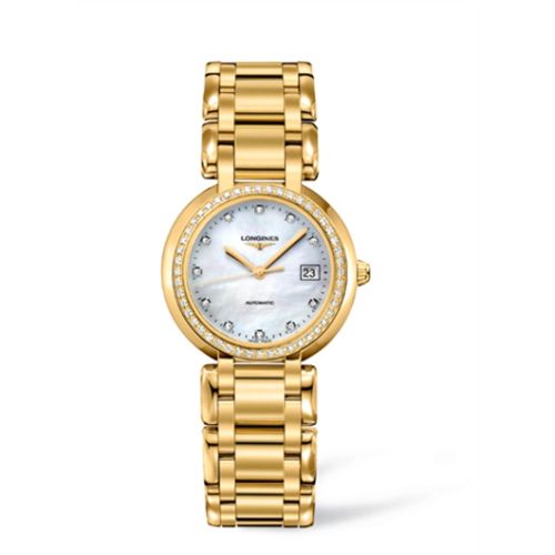 Longines PrimaLuna Automatic 30 Yellow Gold Diamond MOP L8.113.7.87.6