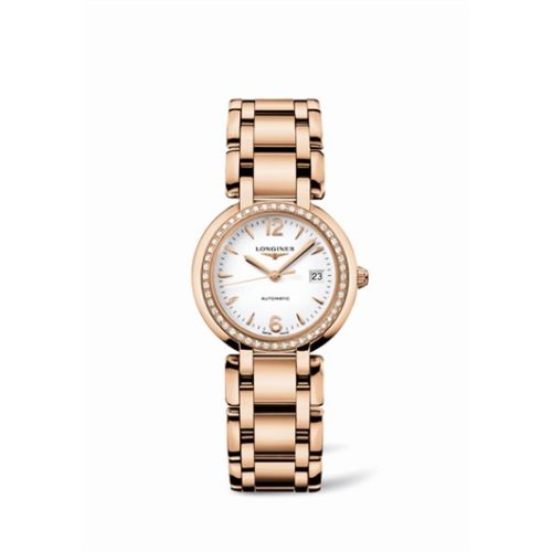Longines PrimaLuna Automatic 30 Pink Gold Diamond Arabic L8.113.9.16.6