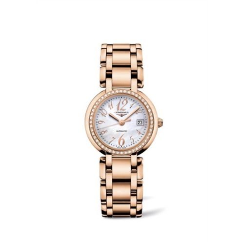 Longines PrimaLuna Automatic 30 Pink Gold Diamond Funky MOP L8.113.9.83.6