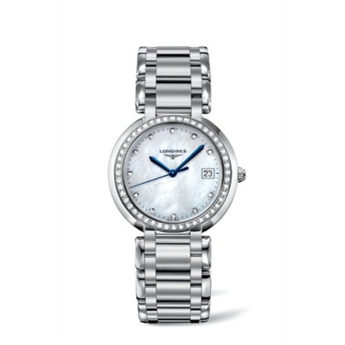 Longines PrimaLuna Quartz 34 Stainless Steel / Diamond / MOP / Bracelet L8.114.0.87.6