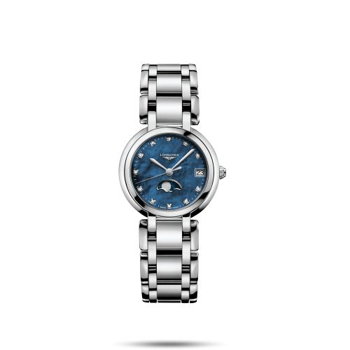 Longines PrimaLuna 30.5 Quartz Moonphase Stainless Steel / Blue MOP / Bracelet L8.115.4.98.6