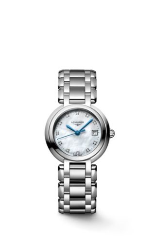 Longines PrimaLuna Quartz 26.5 Stainless Steel / MOP - Diamond / Bracelet L8.120.4.87.6