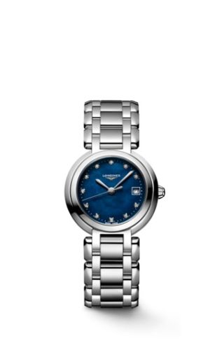 Longines PrimaLuna Quartz 26.5 Stainless Steel / Blue MOP - Diamond / Bracelet L8.120.4.98.6
