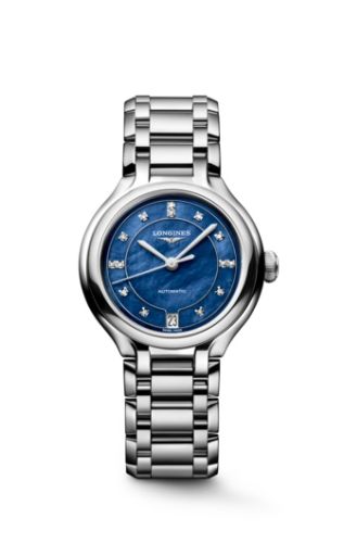 Longines PrimaLuna 34 Automatic Stainless Steel / Blue MOP / Bracelet L8.124.4.97.6