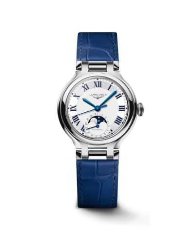 Longines PrimaLuna 34 Automatic Moonphase Stainless Steel / Silver - Roman L8.126.4.71.2