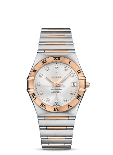 Omega Constellation Co-Axial 35.5 Stainless Steel / Red Gold / Silver / 160 Years 111.20.36.20.52.001