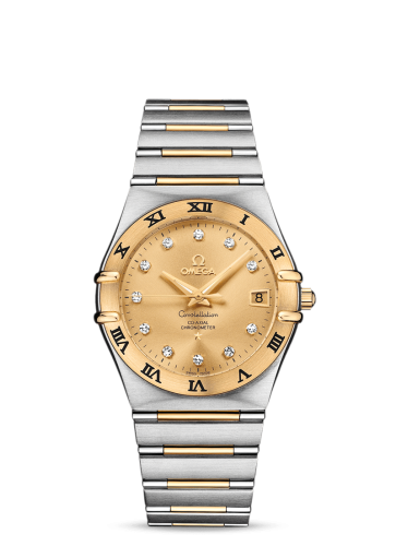 Omega Constellation Co-Axial 35.5 Stainless Steel / Yellow Gold / Champagne / 160 Years 111.20.36.20.58.001