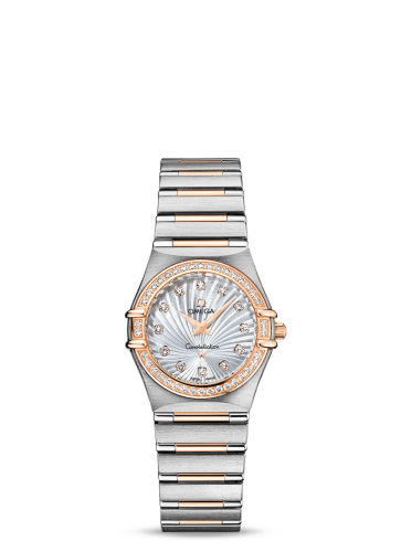 Omega Constellation Quartz 25.5 Stainless Steel / Red Gold / Diamond / MOP Supernova / 160 Years 111.25.26.60.55.001