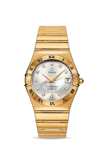 Omega Constellation Co-Axial 35.5 Yellow Gold / Silver / Olympic Beijing 2008 111.50.36.10.52.001