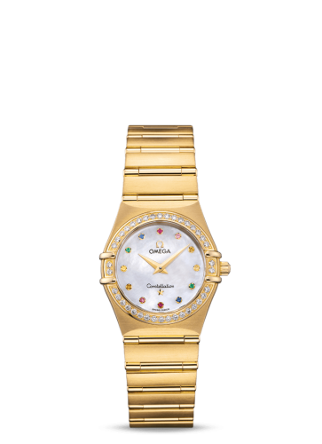 Omega Constellation Quartz 25.5 '95 Yellow Gold / Diamond / MOP Iris 1177.79.00