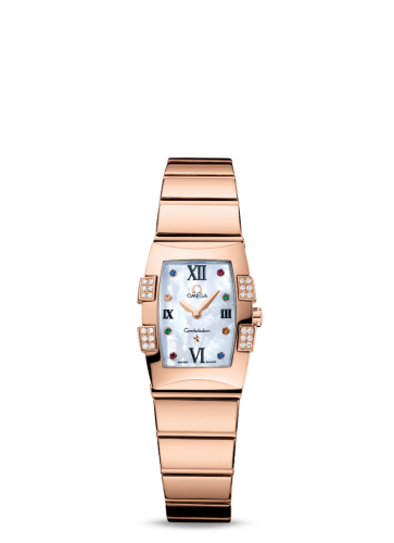 Omega Constellation Quadrella Quartz 19.3 Red Gold / MOP 1183.79.00