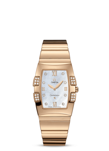 Omega Constellation Quadrella Quartz 25 Red Gold / MOP 1186.75.00