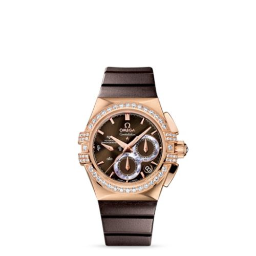Omega Constellation Co-Axial 35 Chronograph Double Eagle Red Gold / Brown / Rubber 121.57.35.50.13.001