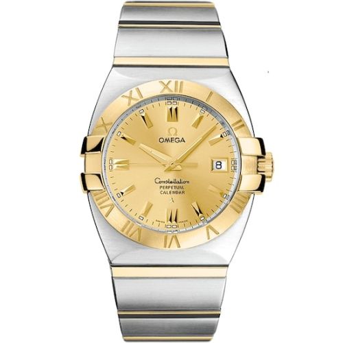 Omega Constellation 35 Chronograph Stainless Steel - Yellow Gold / Champagne 1211.10.00