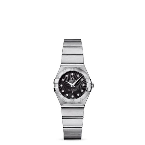 Omega Constellation Quartz 24 Brushed Stainless Steel / Black Supernova 123.10.24.60.51.001