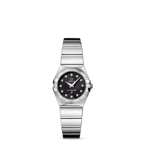 Omega Constellation Quartz 24 Polished Stainless Steel / Black Supernova 123.10.24.60.51.002