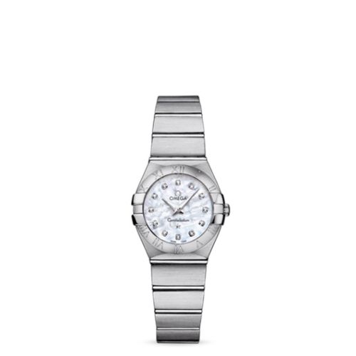 Omega Constellation Quartz 24 Brushed Stainless Steel / MOP 123.10.24.60.55.001