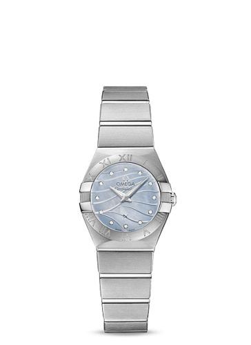 Omega Constellation Quartz 24 Brushed Stainless Steel / Blue MOP 123.10.24.60.57.001