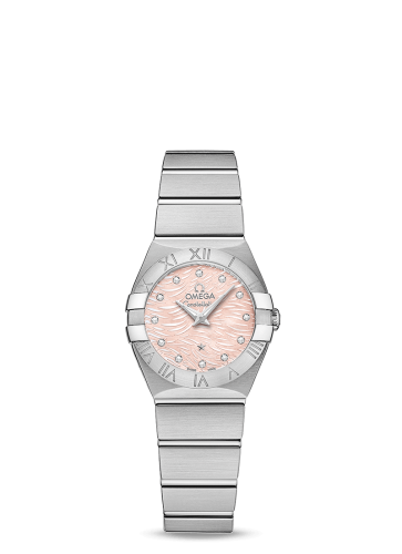 Omega Constellation Quartz 24 Stainless Steel / Pink MOP 123.10.24.60.57.002
