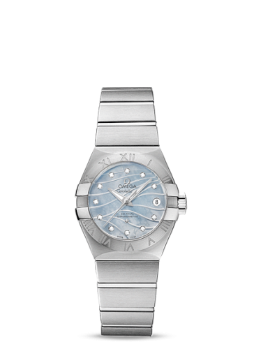 Omega Constellation Co-Axial 27 Brushed Stainless Steel / Blue MOP 123.10.27.20.57.001