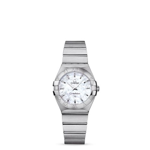 Omega Constellation Quartz 27 Brushed Stainless Steel / MOP 123.10.27.60.05.001