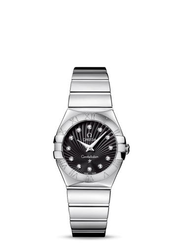 Omega Constellation Quartz 27 Polished Stainless Steel / Black Supernova 123.10.27.60.51.002