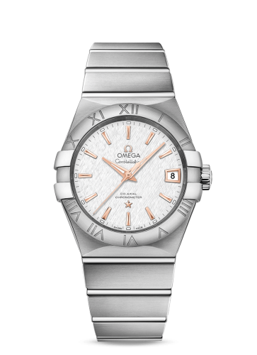 Omega Constellation Co-Axial 38 Stainless Steel / Silver Slik 123.10.38.21.02.002