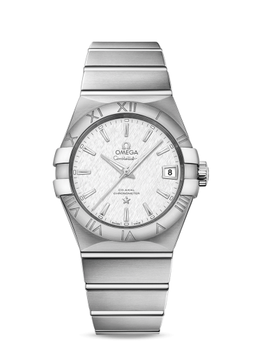 Omega Constellation Co-Axial 38 Stainless Steel / Silver Slik 123.10.38.21.02.004