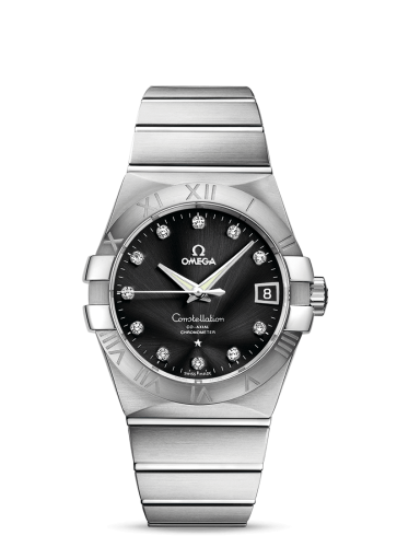 Omega Constellation Co-Axial 38 Stainless Steel / Black 123.10.38.21.51.001