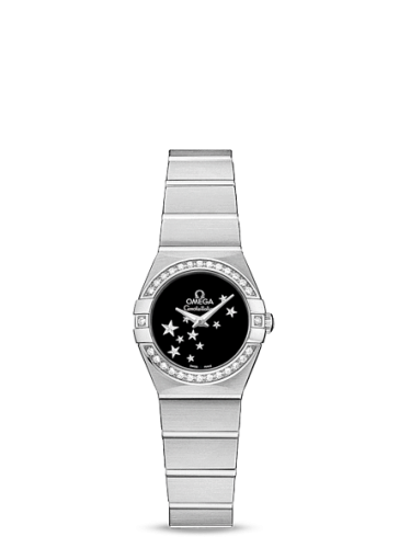 Omega Constellation Quartz 24 Brushed Stainless Steel / Diamond / Black Star 123.15.24.60.01.001