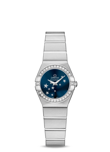 Omega Constellation Quartz 24 Brushed Stainless Steel / Diamond / Orbis 123.15.24.60.03.001