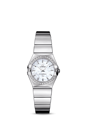Omega Constellation Quartz 24 Polished Stainless Steel / Diamond Bezel / MOP 123.15.24.60.05.002
