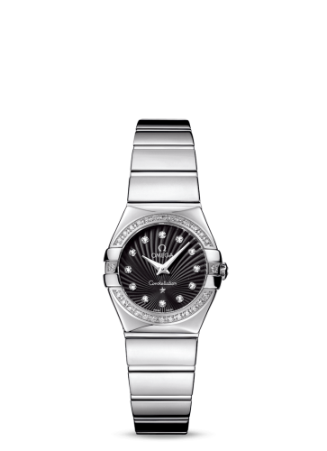 Omega Constellation Quartz 24 Polished Stainless Steel / Diamond / Black Supernova 123.15.24.60.51.002