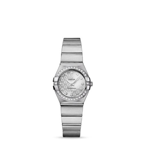 Constellation Quartz 24 Brushed Stainless Steel / Diamond / Silver Omega 123.15.24.60.52.001