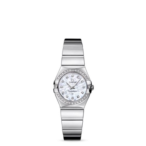Omega Constellation Quartz 24 Brushed Stainless Steel / Diamond / MOP 123.15.24.60.55.001
