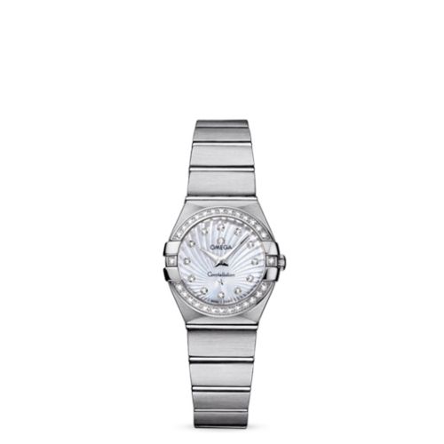 Omega Constellation Quartz 24 Brushed Stainless Steel / Diamond / MOP Supernova 123.15.24.60.55.002