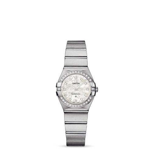 Constellation Quartz 24 Brushed Stainless Steel / Diamond / Silver Omega 123.15.24.60.55.005
