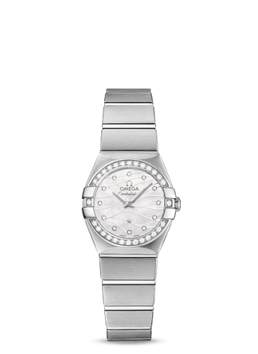 Omega Constellation Quartz 24 Brushed Stainless Steel / Diamond / MOP 123.15.24.60.55.006