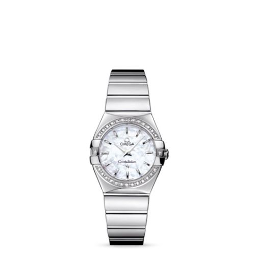 Omega Constellation Quartz 27 Polished Stainless Steel / Diamond / MOP 123.15.27.60.05.002