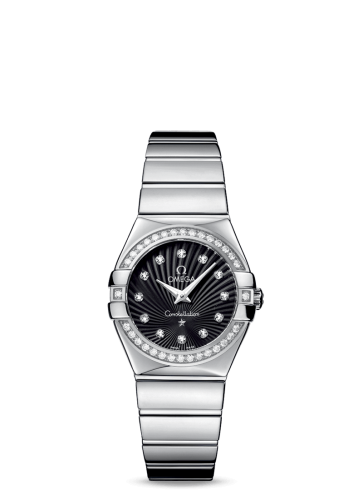 Omega Constellation Quartz 27 Polished Stainless Steel / Diamond / Black Supernova 123.15.27.60.51.002