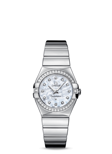 Omega Constellation Quartz 27 Polished Stainless Steel / Diamond / MOP 123.15.27.60.55.003