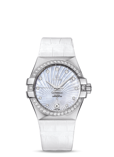 Omega Constellation Co-Axial 35 Stainless Steel / Diamond / MOP Supernova / Alligator 123.18.35.20.55.001