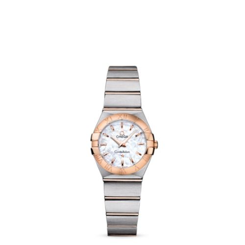 Omega Constellation Quartz 24 Brushed Stainless Steel / Red Gold / MOP 123.20.24.60.05.001